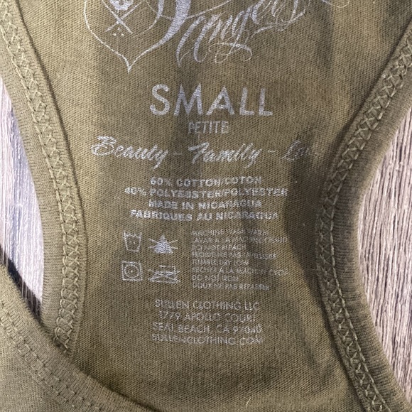 Sullen , small military green racer back tank - Picture 7 of 7